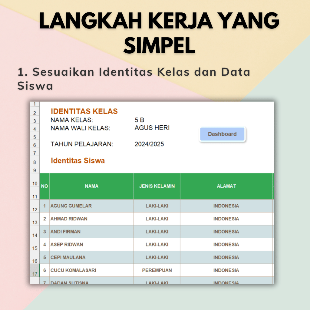 Screenshot dashboard Attendance Tracker Pro