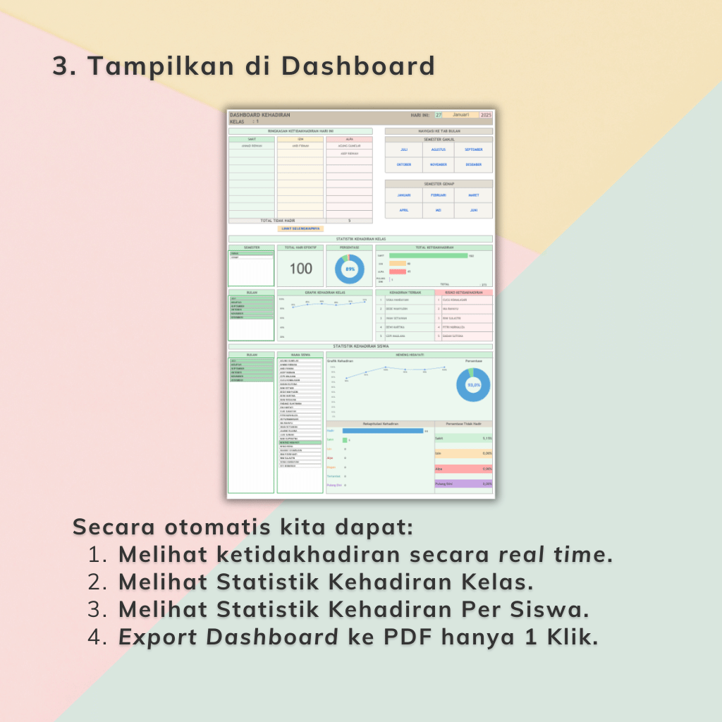 Screenshot fitur Attendance Tracker Pro